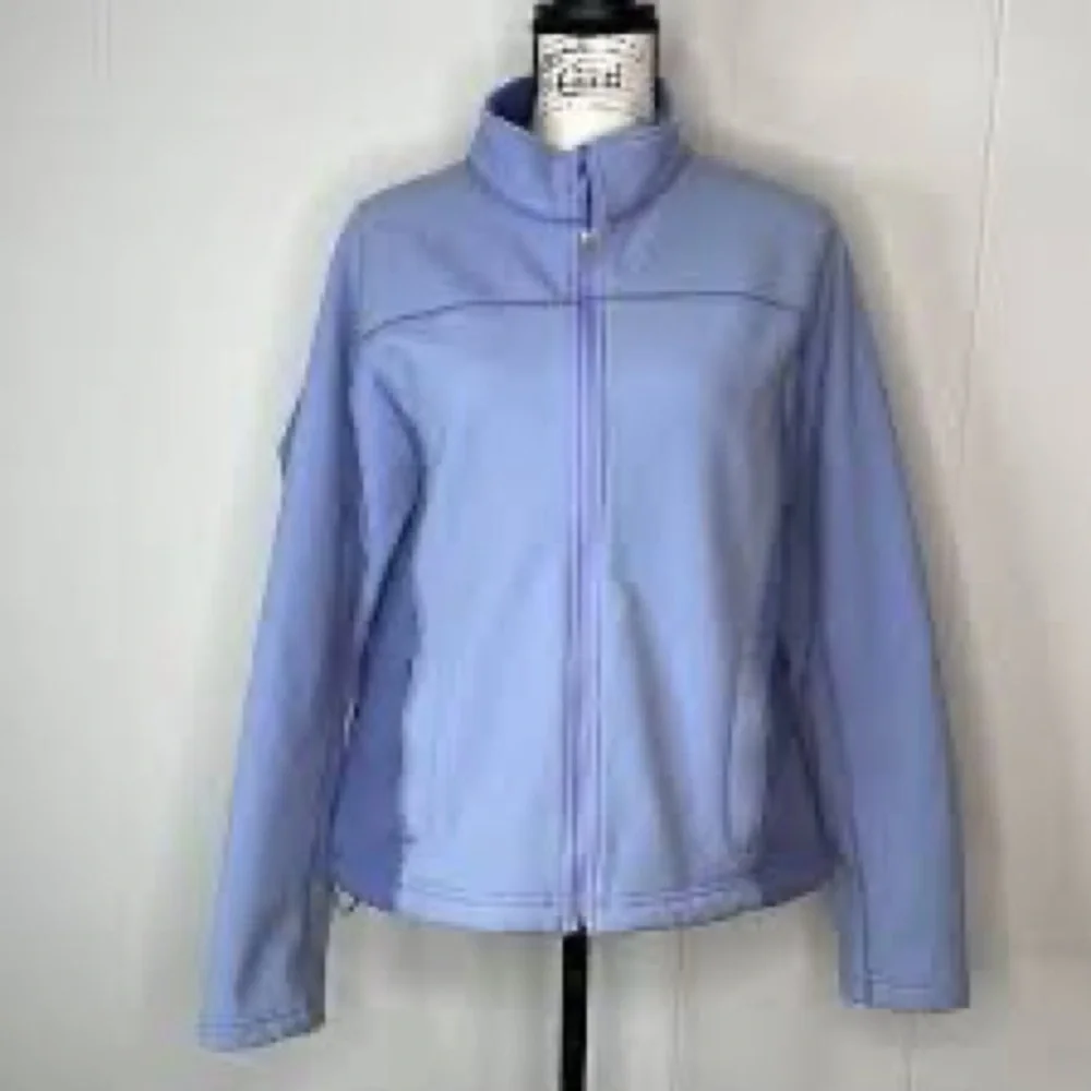 L.L. Bean Light Purple Full Zip Fleece Lined Weather Resistant Jacket Coat Fall - Picture 2 of 8